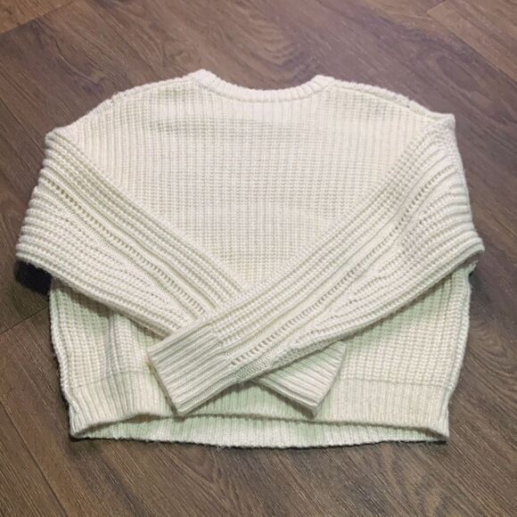 Express off white chic my knit sweater factory distressed soft cozy - Picture 7 of 7